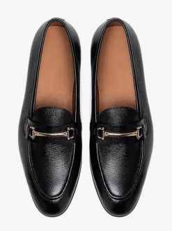 Men's Slip-On Round Toe Cowhide Horsebit Loafer Prom Homecoming Wedding Shoes