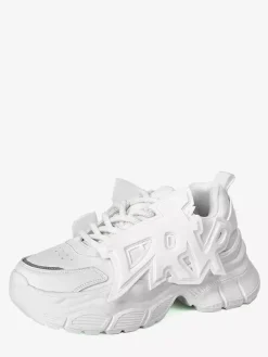 Mens Sneaker Graffiti-Print Non Slip Platform Chunky Running Shoes