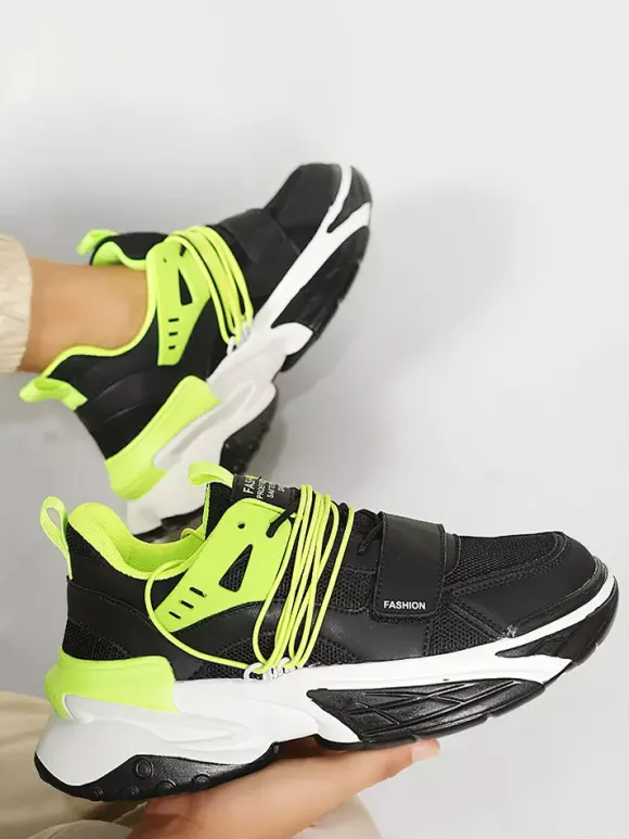 Mens Sneakers Breathable Platform Chunky Slip-on Casual Lace-Ups Running Shoes