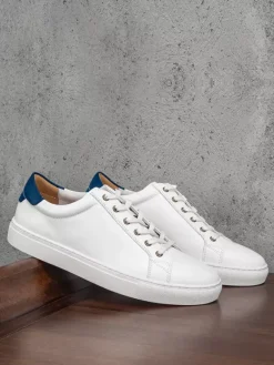 Mens Sneakers Comfy Cowhide Round Toe Lace UP Shoes