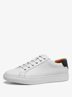 Mens Sneakers Comfy Cowhide Round Toe Lace UP Shoes