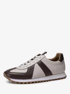Mens Sneakers Cosy Leather Pointed Toe Basket Soprt Shoes