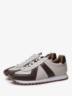 Mens Sneakers Cosy Leather Pointed Toe Basket Soprt Shoes