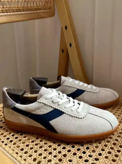 Mens Sneakers Cozy Cowhide Round Toe Color Block Basket Sport Shoes