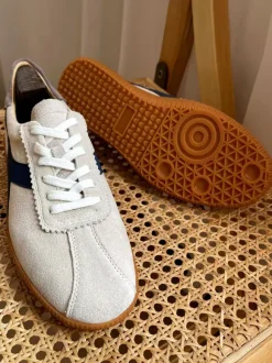 Mens Sneakers Cozy Cowhide Round Toe Color Block Basket Sport Shoes