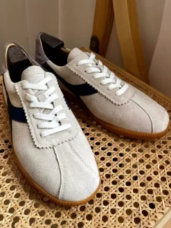 Mens Sneakers Cozy Cowhide Round Toe Color Block Basket Sport Shoes