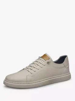 Mens Sneakers Cozy Leather Round Toe