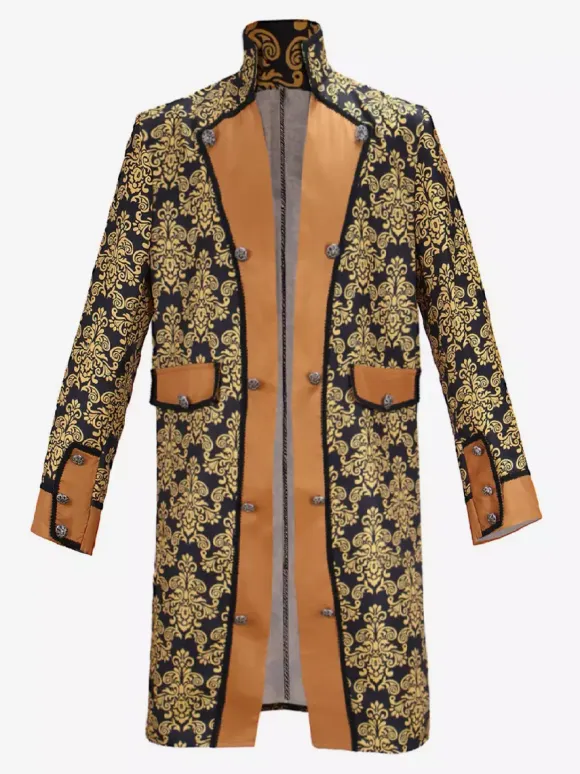 Mens Steampunk Button Down Jacket Vintage Jacket Gothic Frock Coat Tailcoat