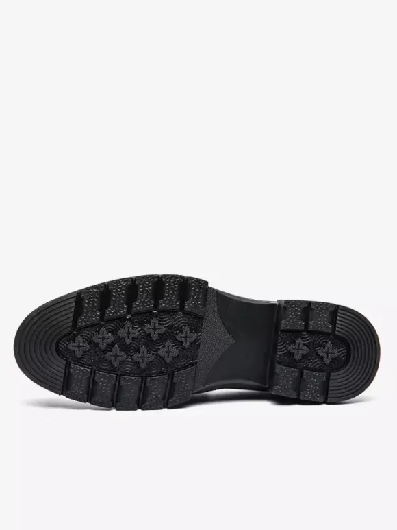 Mens Suede Tassel Loafers Slip-Ons Round Toe Penny Shoes Non Slip Wear Resistant Thick Sole Moccasins Shoes