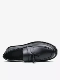 Mens Tassel Loafers Platform Plus Size Grid Slip-On PU Loafer Shoes For Wedding Prom