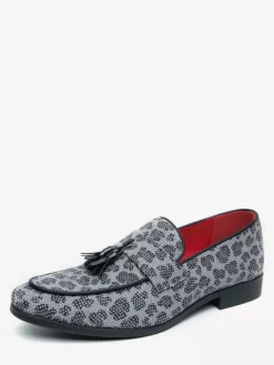 Mens Tassel Loafers Slip-on Penny Shoes Decoration Fashion Breathable White Beaded Formal Wear Casual Shoes