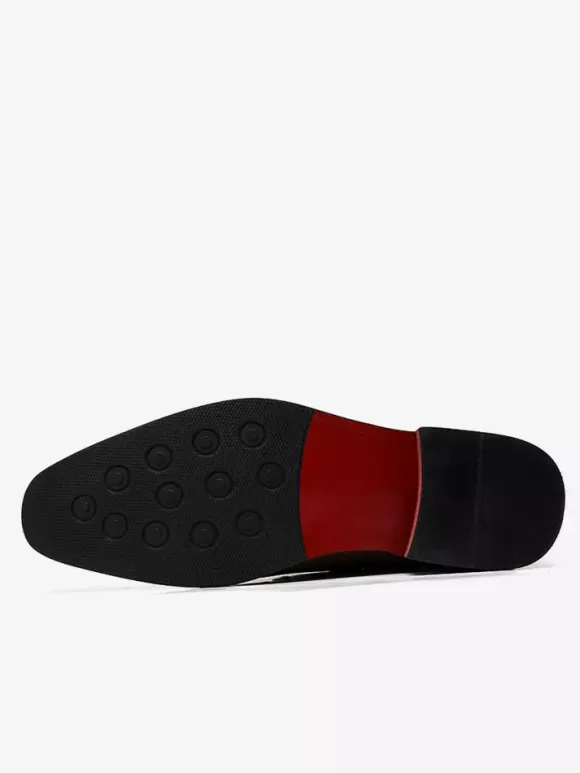 Mens Tassel Loafers Slip-on Low Top Mid Heel Penny Shoes