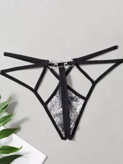 Men's Thong Snake Print G-String Low-Rise Strap Underwear