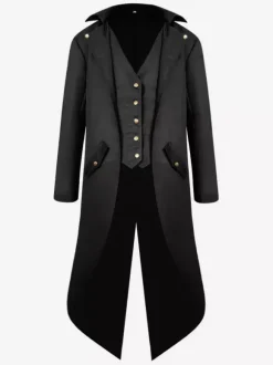 Mens Victorian Medieval Jacket Tailcoat Vintage Costume Tuxedo Renaissance Carnival Coats