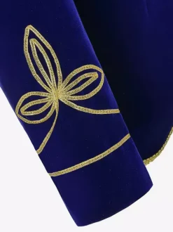 Mens Victorian Retro Royal Court Costumes Navy Military Band Uniforms Sailor Performance Suit
