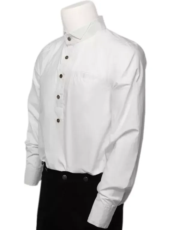 Men's Vintage Costume Victorian White Shirt Retro Costume Top