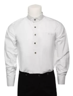 Men's Vintage Costume Victorian White Shirt Retro Costume Top