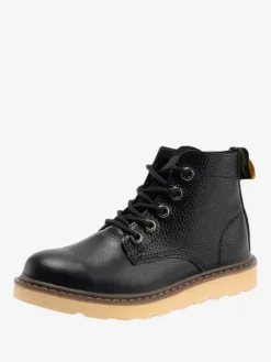 Men's Work Boots Cowhide Casual Coffee Brown Ankle Short Boots