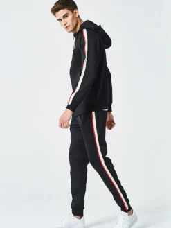 Men's Activewear 2-Piece Long Sleeves Hooded Deep Gray