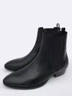 Men's Ankle Boots Round Toe Slip On Casual Chelsea Boots