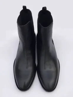 Men's Ankle Boots Round Toe Slip On Casual Chelsea Boots