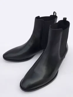 Men's Ankle Boots Round Toe Slip On Casual Chelsea Boots