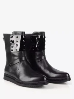 Men's Ankle Boots Shoes Work Boots Cowhide Chic Black
