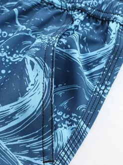 Men’s Beach Shorts Loose-Fit Plus Size Summer Swim Shorts Vacation Knee-Length Quick-Dry Swim Trunks