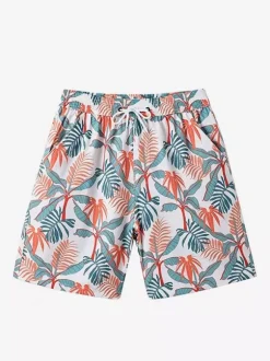 Men’s Beach Shorts Loose-Fit Plus Size Summer Swim Shorts Vacation Knee-Length Quick-Dry Swim Trunks