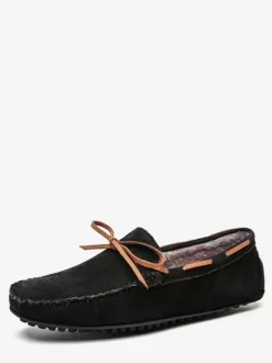 Men's Belgian Loafer Tie Moccasin Driving Loafers