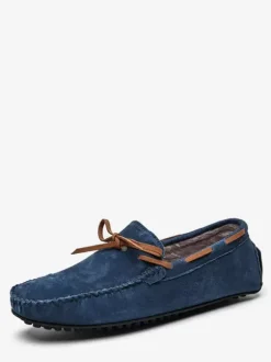 Men's Belgian Loafer Tie Moccasin Driving Loafers
