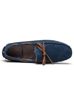Men's Belgian Loafer Tie Moccasin Driving Loafers