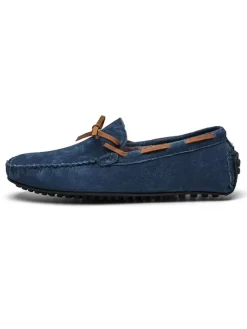 Men's Belgian Loafer Tie Moccasin Driving Loafers