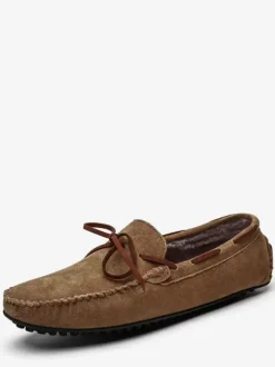 Men's Belgian Loafer Tie Moccasin Driving Loafers