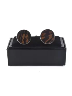 Men's Black Wooden Cufflinks