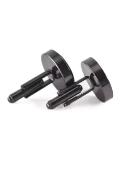 Men's Black Wooden Cufflinks