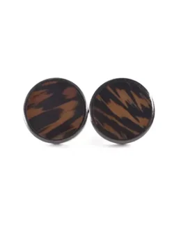 Men's Black Wooden Cufflinks