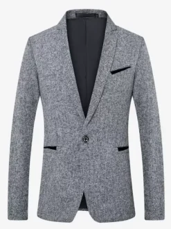Men's Blazer Jacket Slim Fit Single Botton Top