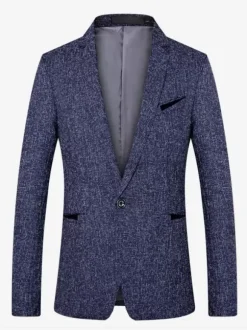 Men's Blazer Jacket Slim Fit Single Botton Top