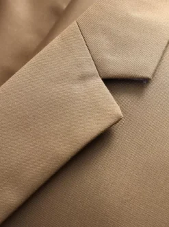 Men's Blazer Suit Jacket Khaki Slim Fit One Button Blazer Elegant Wedding Chic Jacket