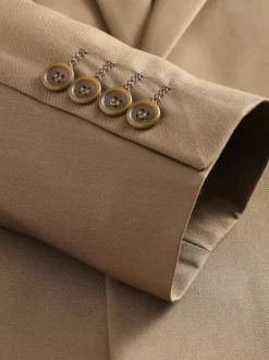 Men's Blazer Suit Jacket Khaki Slim Fit One Button Blazer Elegant Wedding Chic Jacket