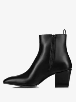 Mens Block Heel Black Pointed toe Short Boots Party Prom Dress Boots