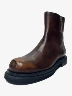 Men's Boots Chelsea Boots Black Cowhide Round Toe