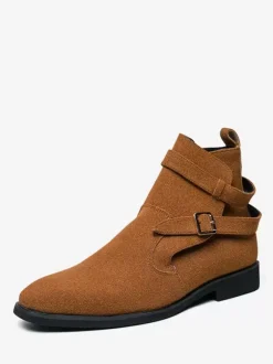 Men's Boots Chelsea Boots Green Suede Leather Jodhpur Boots Monk Strap