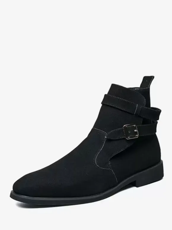 Men's Boots Chelsea Boots Green Suede Leather Jodhpur Boots Monk Strap
