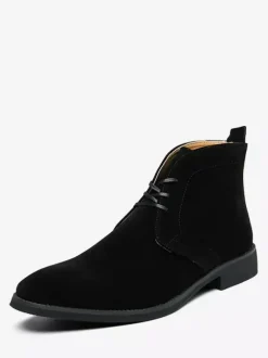 Men's Boots Chukka Boots Suede Leather Round Toe