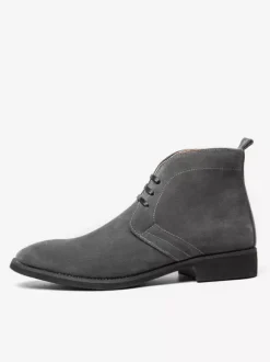 Men's Boots Chukka Boots Suede Leather Round Toe