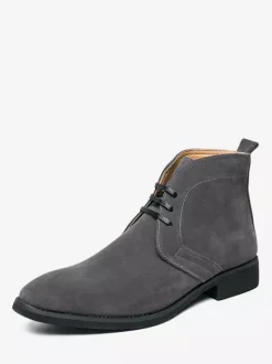 Men's Boots Chukka Boots Suede Leather Round Toe