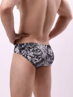 Men's Briefs Sexy Python Print Polyester