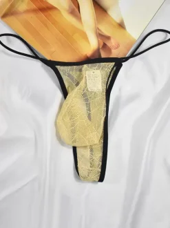 Men's Briefs Solid Spider Web Pattern Nylon